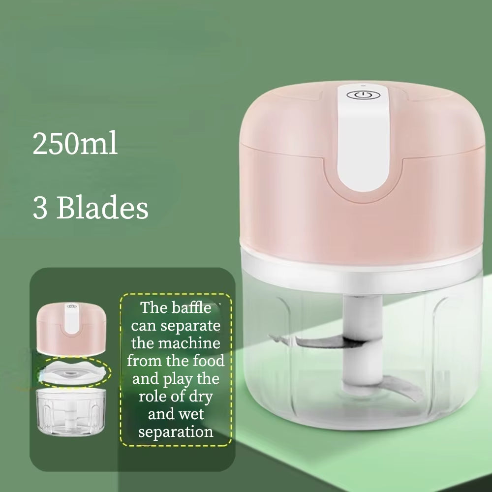 Electric Garlic Masher & Multi-Function Mini Chopper - USB Rechargeable Meat Grinder for Effortless Cooking