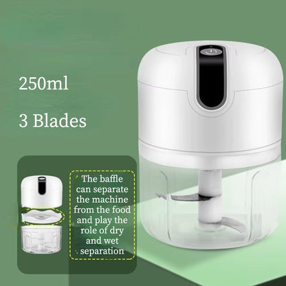 Electric Garlic Masher & Multi-Function Mini Chopper - USB Rechargeable Meat Grinder for Effortless Cooking