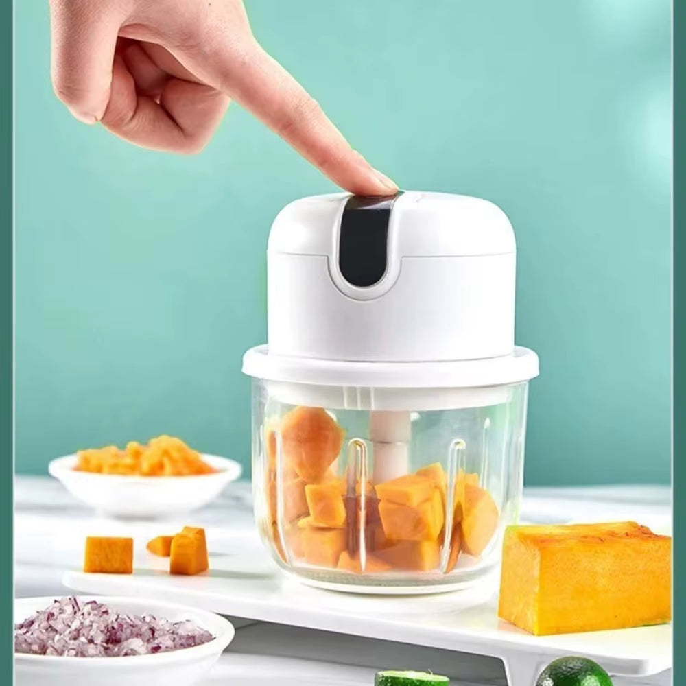 Electric Garlic Masher & Multi-Function Mini Chopper - USB Rechargeable Meat Grinder for Effortless Cooking