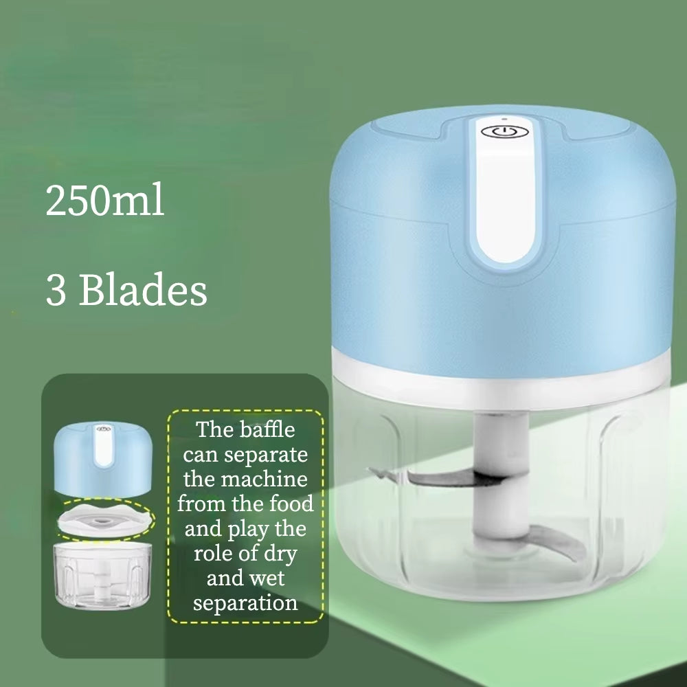 Electric Garlic Masher & Multi-Function Mini Chopper - USB Rechargeable Meat Grinder for Effortless Cooking