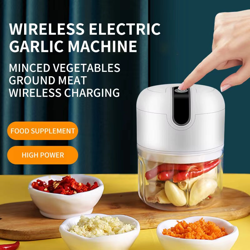 Electric Garlic Masher & Multi-Function Mini Chopper - USB Rechargeable Meat Grinder for Effortless Cooking