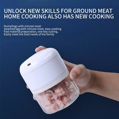 Electric Garlic Masher & Multi-Function Mini Chopper - USB Rechargeable Meat Grinder for Effortless Cooking